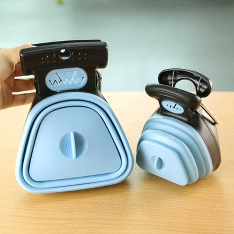 Dog Pet Travel Foldable Pooper Scooper with 1 Roll Decomposable Bags Poop Scoop Clean Pick up Excreta Cleaner Epacket Shipping