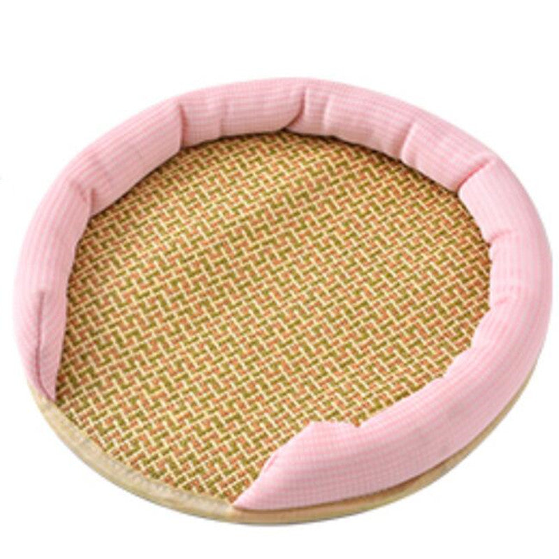 Cooling Mat for Cats - Rattan Pet Bed with Breathable Cushion and Summer Mattress