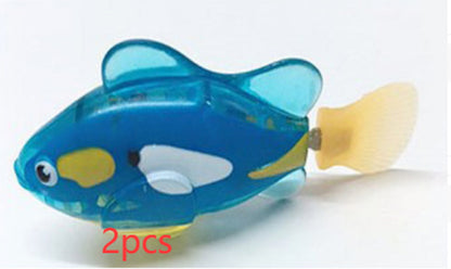 Cat Interactive Electric Fish Water Toy for Indoor Play Swimming Robot Fish Toys for Cat Dog Pet Baby Swimmer Bath Robofish Toys
