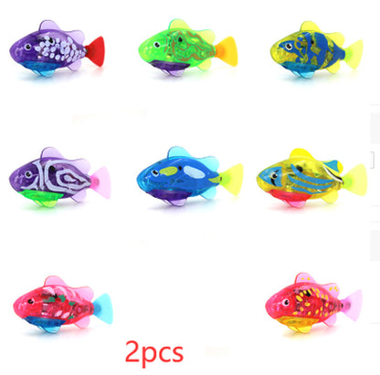 Cat Interactive Electric Fish Water Toy for Indoor Play Swimming Robot Fish Toys for Cat Dog Pet Baby Swimmer Bath Robofish Toys