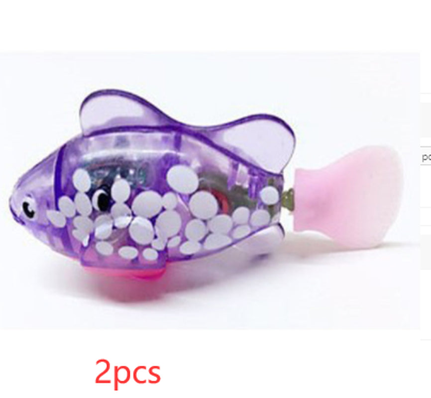 Cat Interactive Electric Fish Water Toy for Indoor Play Swimming Robot Fish Toys for Cat Dog Pet Baby Swimmer Bath Robofish Toys