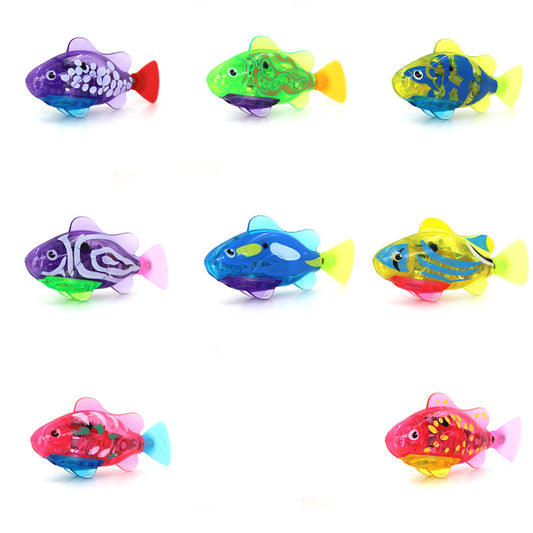 Cat Interactive Electric Fish Water Toy for Indoor Play Swimming Robot Fish Toys for Cat Dog Pet Baby Swimmer Bath Robofish Toys