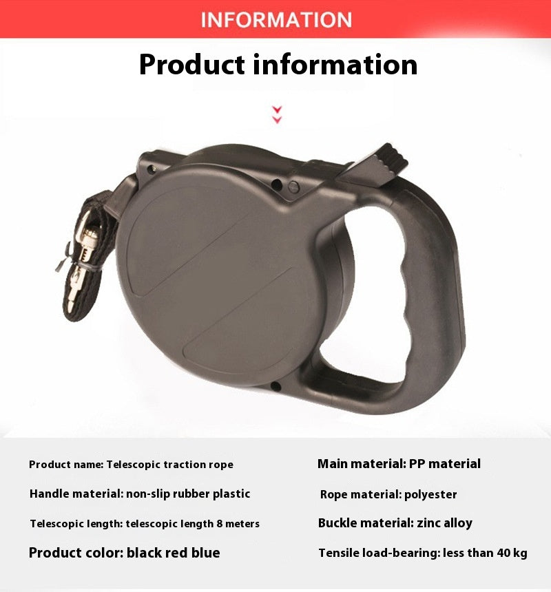 Dog Leash 8M Nylon Automatic Retractable Leash Pet Supplies